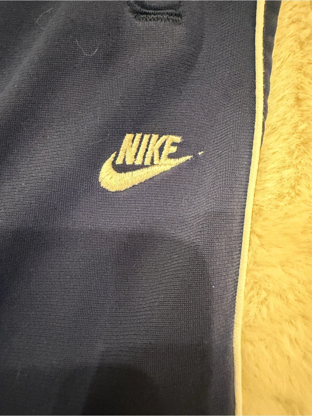 Nike Navy Sweatpants with White Side Stripe